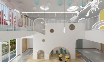 现代幼儿园大厅3D模型下载